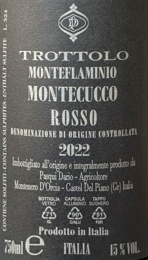 Trottolo | Monteflaminio - Montecucco Sangiovese DOC | 2022 | 6er Karton